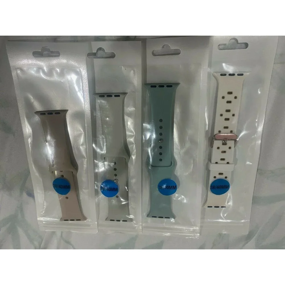 4 Pack Compatible with Band 38mm 40mm,Sport Silicone Soft Replacement Band